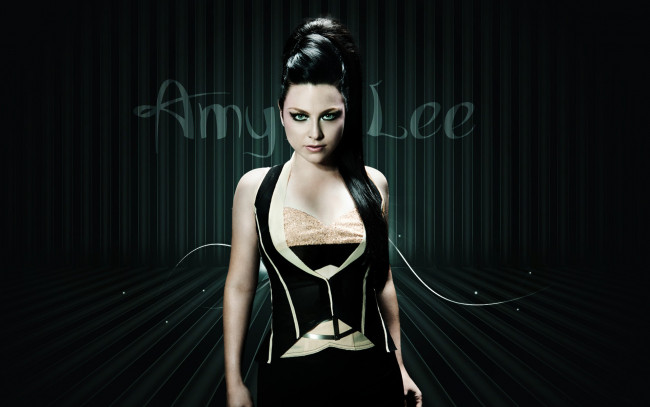Обои картинки фото музыка, evanescence, высокая, прическа, amy, lee