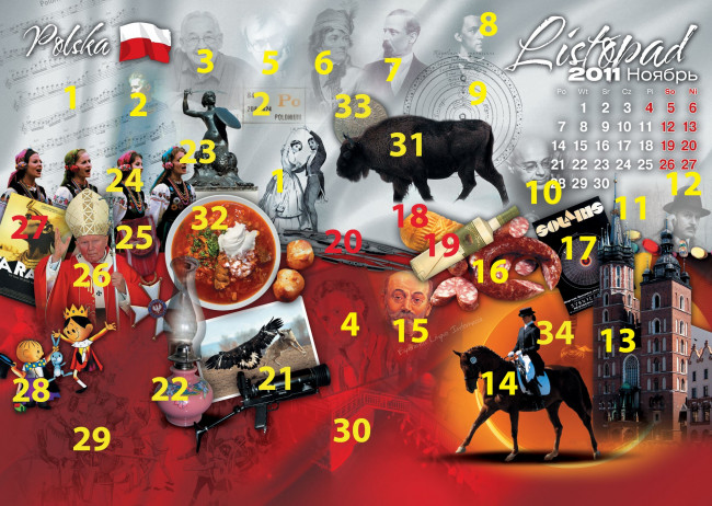 Обои картинки фото календари, другое, даты, польша