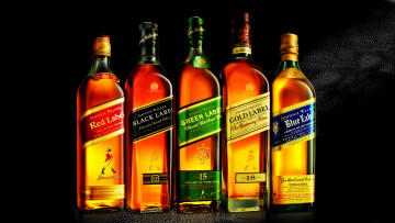 Картинка бренды johnnie walker виски бутылки