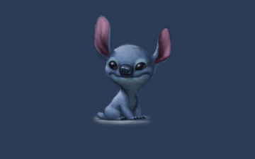 Картинка лило стич мультфильмы lilo stitch синий зверек и