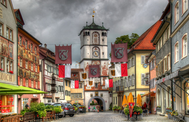 Обои картинки фото германия, ванген, им, алльгой, города, улицы, площади, набережные, дома, улица, цветы