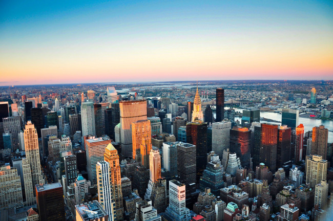 Обои картинки фото города, нью, йорк, сша, панорама, небоскребы