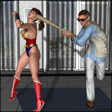 Картинка 3д графика fantasy фантазия lordsnot девушка мужчина бита