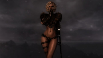 Картинка 3д графика fantasy фантазия оружие девушка