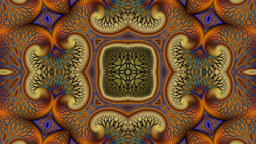 Картинка 3д графика fractal фракталы фон цвета узор