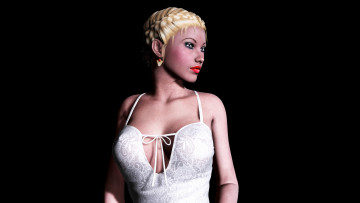 Картинка 3д графика people люди девушка взгляд блондинка