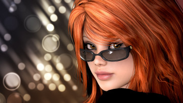 Картинка 3д графика portraits портрет губы глаза взгляд очки лицо