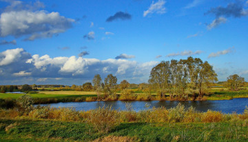 Картинка природа реки озера река равнина луга деревья