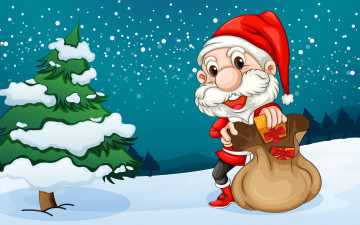 Картинка праздничные векторная графика новый год santa merry christmas year new holidays claus happy