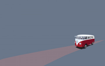 Картинка рисованные минимализм автобус