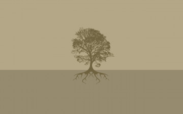 Картинка рисованные минимализм дерево