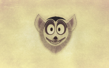 Картинка рисованные минимализм кошачий лемур король джулиан мордаха madagascar мадагаскар