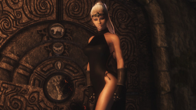 Обои картинки фото 3д, графика, fantasy, фантазия, взгляд, девушка, стена