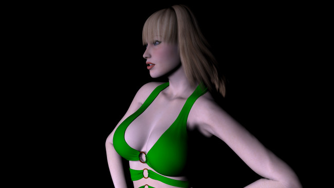 Обои картинки фото 3д, графика, people, люди, лифчик, взгляд, девушка