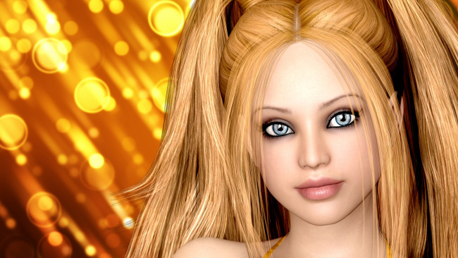 Обои картинки фото 3д, графика, portraits, портрет, лицо, губы, взгляд, глаза