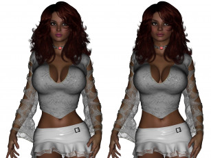 Картинка 3д+графика люди+ people взгляд девушки фон