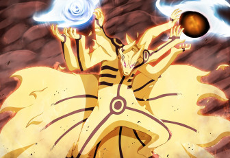 Картинка аниме naruto концентрация режим девятихвостого кьюби