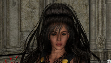 Картинка 3д+графика портрет+ portraits взгляд девушки