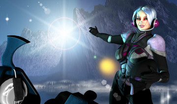 Картинка 3д+графика люди+ people взгляд девушка