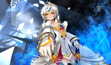 Картинка аниме *unknown+ другое sheltea глаза осколки жёлтые взгляд девушка арт платье