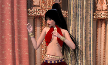 Картинка 3д+графика люди+ people фон взгляд девушка