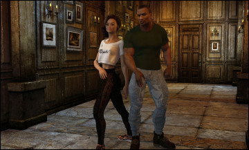 Картинка 3д+графика люди+ people взгляд девушка мужчина