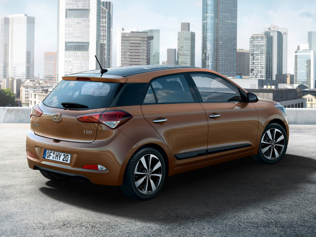 Обои картинки фото автомобили, hyundai, i20, ib, 2014г, коричневый