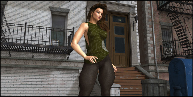 Обои картинки фото 3д графика, люди , people, взгляд, девушка