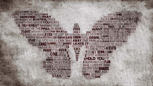 Обои картинки фото разное, надписи,  логотипы,  знаки, бабочка