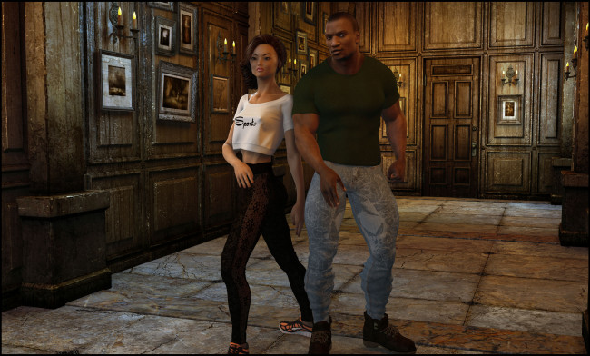 Обои картинки фото 3д графика, люди , people, взгляд, девушка, мужчина