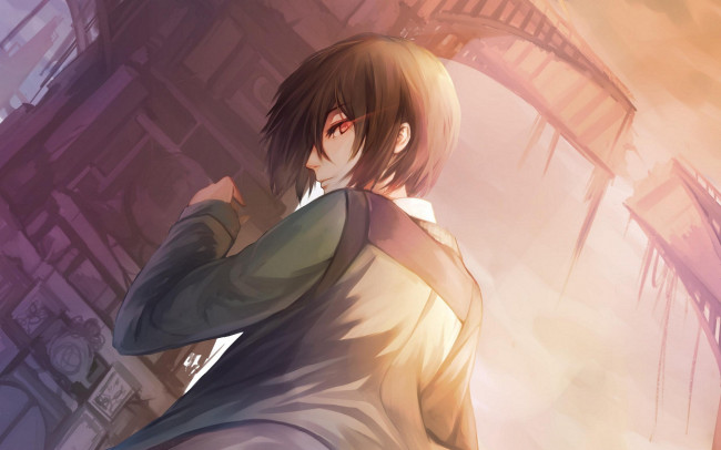 Обои картинки фото аниме, tokyo ghoul, art, tokyo, ghoul, токийский, гуль, kirishima, touka, девушка