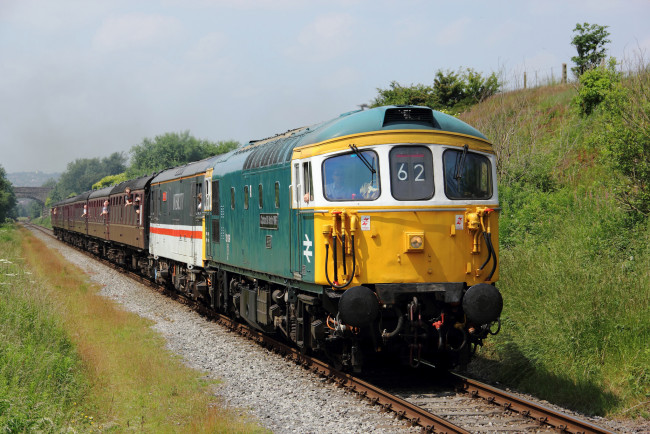 Обои картинки фото техника, поезда, состав, локомотив, дорога, железная