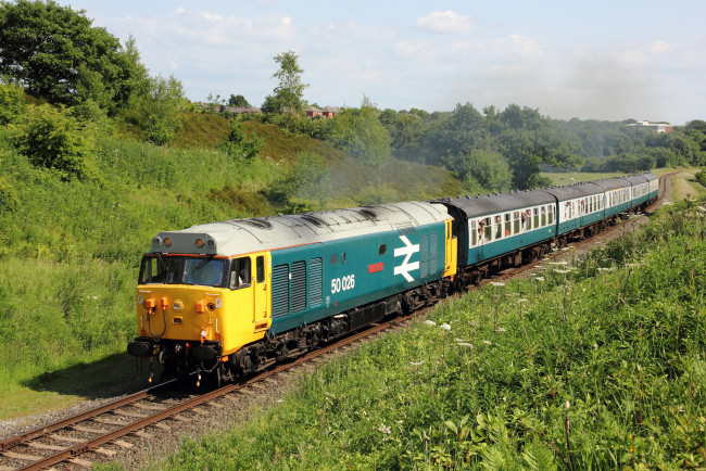 Обои картинки фото техника, поезда, состав, локомотив, дорога, железная