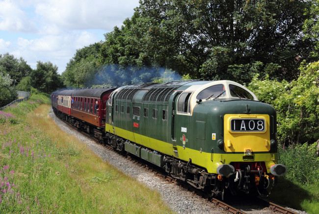 Обои картинки фото техника, поезда, локомотив, дорога, железная, состав