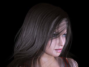 Картинка 3д+графика портрет+ portraits девушка взгляд фон