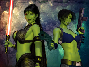 Картинка 3д+графика существа+ creatures фон взгляд халки оружие