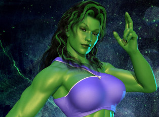 обоя 3д графика, существа , creatures, девушка, взгляд, фон