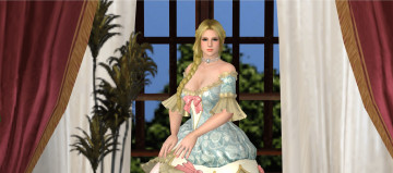 Картинка 3д+графика люди+ people девушка взгляд фон окно шторы