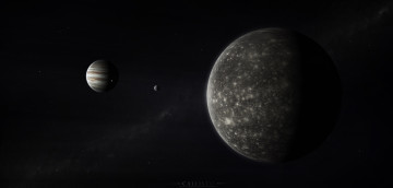 Картинка космос арт планеты вселенная галактика