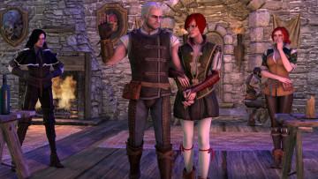 Картинка 3д+графика фантазия+ fantasy девушки взгляд фон мужчины камин