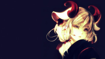 Картинка разное арты рога девочка арт