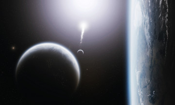 Картинка космос арт планеты вселенная галактика