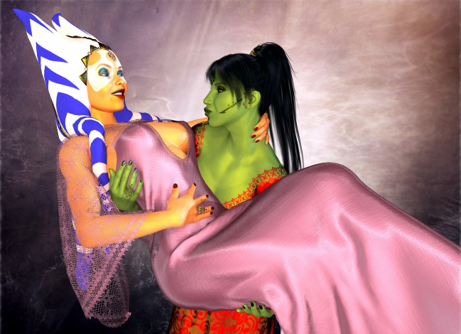 Обои картинки фото 3д графика, существа , creatures, халки, фон, взгляд