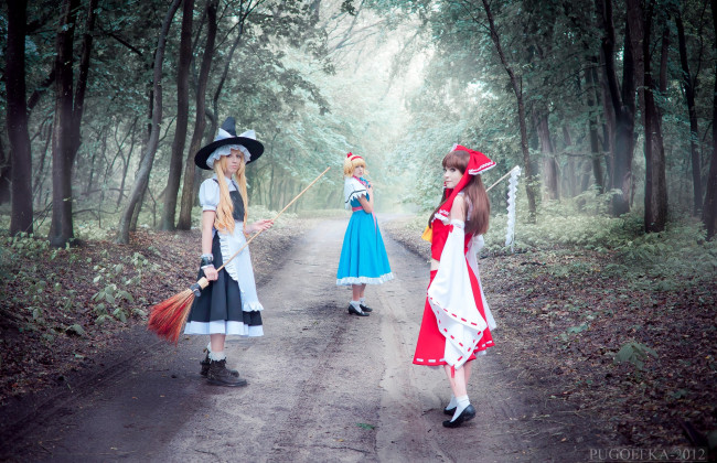 Обои картинки фото разное, cosplay , косплей, аниме, девушки