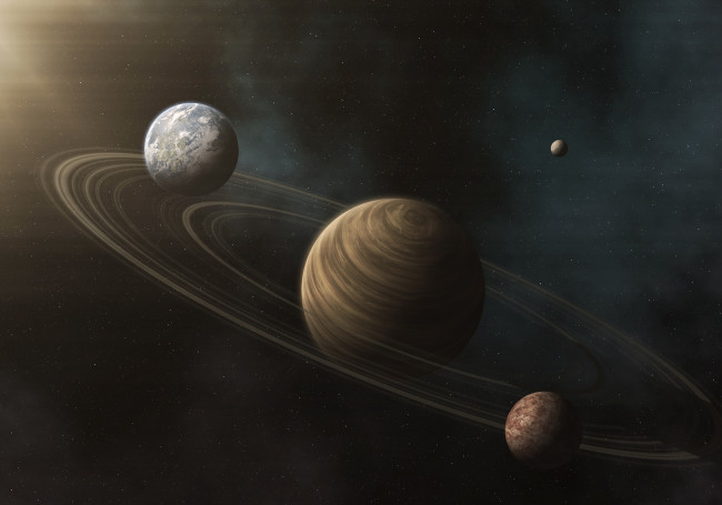 Обои картинки фото космос, арт, планеты, вселенная, галактика