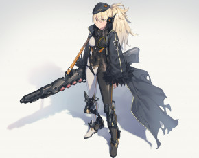 Картинка аниме оружие +техника +технологии девушка