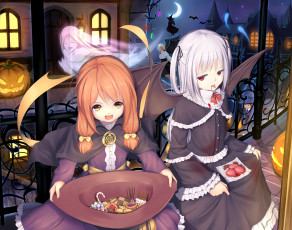 Картинка аниме магия +колдовство +halloween хеллоуин