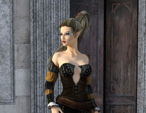 Картинка 3д+графика эльфы+ elves фон эльфийка взгляд