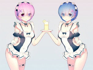 Картинка аниме re +zero+kara+hajimeru+isekai+seikatsu rem ram