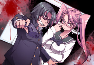 Картинка аниме highschool+of+the+dead takagi saya hirano kohta